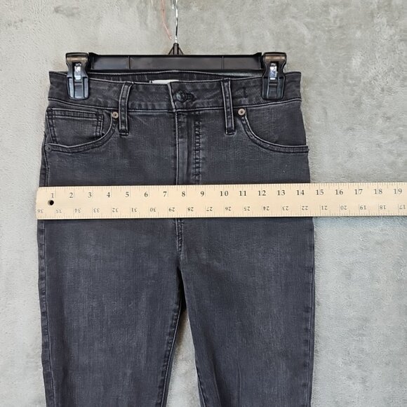 Madewell Curvy High Rise Skinny Jeans Womens Size 26 Gray Distressed Stretch - Picture 9 of 11